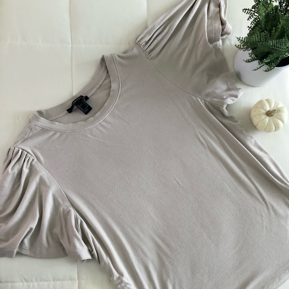 Forever21 Cream Blush Short Sleeve Blouse